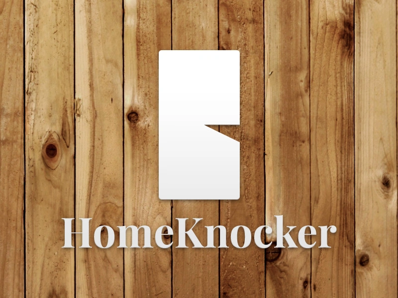 HomeKnocker real estate app design - Tinder-style home discovery interface